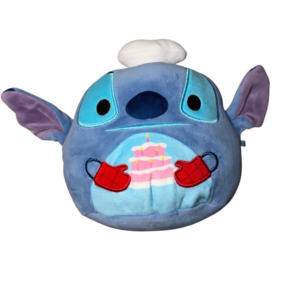 Disney Stitch Chef Cake Plush Toy Birthday‎ Celebration Stuffed Animal